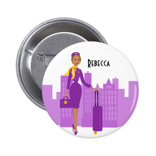 Fabulous Flight Attendant Button