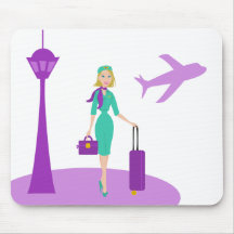 Fabulous Flight Attendant Mouse Mats