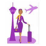 Fabulous Flight Attendant Postcard