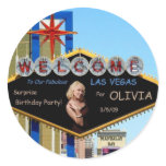 Fabulous Las Vegas Surprise Birthday Party Sticker