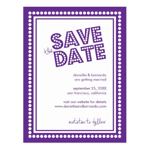 Fabulous Marquee Save The Date Postcard