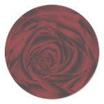 fabulous red rose round stickers