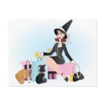 Fabulous Shopping Witch postcards