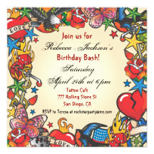 Fabulous Tattoo Party Invitation