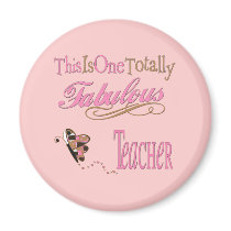 Fabulous Teacher Butterfly Magnet