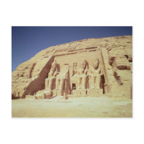 Facade of the Temple of Ramesses II Post Card