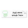 Face #2 (with speech bubble) bumper stickers