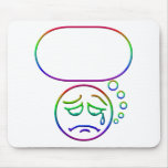 Face #6 (with speech bubble) mousepads