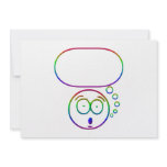 Face #7 (with speech bubble) invitations