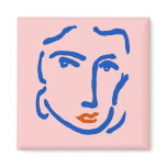 Face In Blue, Matisse Style Magnet