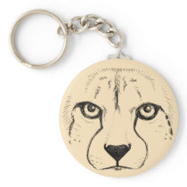 Face of a Cheetah keychains