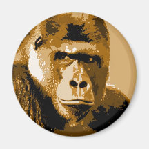 Face of Gorilla Refrigerator Magnet