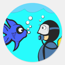 Face Off Round Sticker