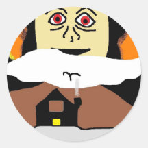 face sun round stickers