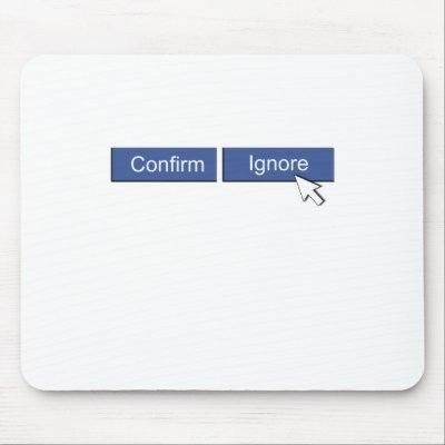 Facebook Friend Request Mouse Pad by TheCrewDesigns