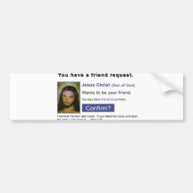 Facebook jesus bumper stickers