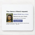 Facebook jesus mousepads