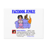 FACEBOOK JUNKIE postcards
