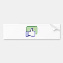 Facebook Like Button Bumper Stickers