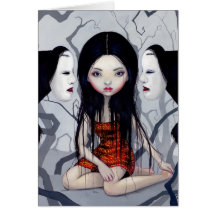 "Faceless Ghosts" Greeting Card