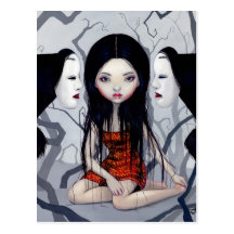 "Faceless Ghosts" Postcard