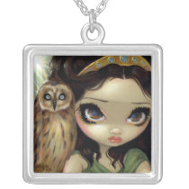 Faces of Faery 127 NECKLACE Athena Owl goddess