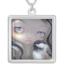 Faces of Faery 138  NECKLACE chickadee bird fairy