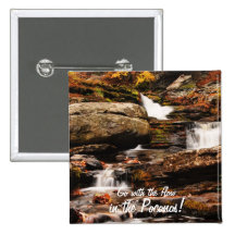 Factory Falls in Autumn Pinback Button