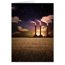 Factory Night Card
