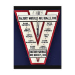 Factory Whistles Are Bugles Too Post Card