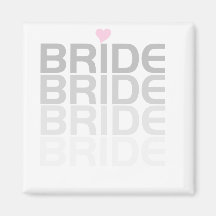 Fade Grey Bride Tshirts and Gifts Magnets