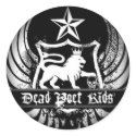 Fade to Black Round Stickers