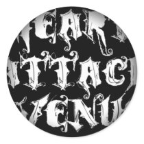 Fade to Black Round Stickers