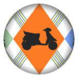 Fade to Black Round Stickers