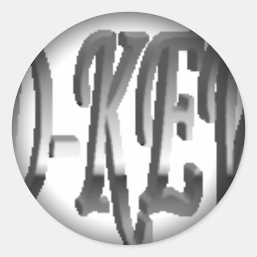 Fade to Black Round Stickers