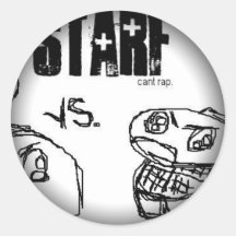 Fade to Black Round Stickers