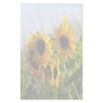 Faded Autumn Sunflowers Stationery