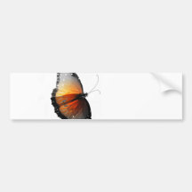 Faded Butterfly Bumper Stickers