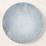 Faded Denim Blue Jeans With Holes Coaster