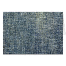 Faded denim fabric texture greeting card