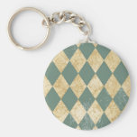Faded Diamond Pattern Key Chain