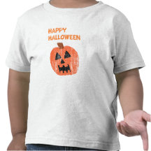 Faded Happy Halloween Pumpkin Shirt