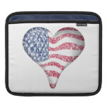 Faded Painting USA Flag Sleeves For iPads