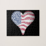 Faded Painting USA Flag Jigsaw Puzzle