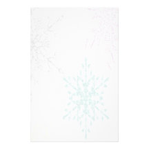 Faded Snowflake Winter Holiday Stationery