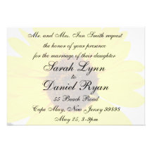 Faded Sunflower Wedding Invitation