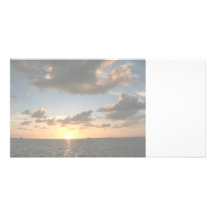 Faded sunrise image Florida beach Photo Greeting Card