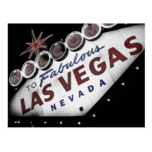Faded Vegas Sign Postcard