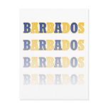 Fading Barbados Text Postcard