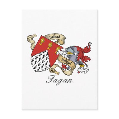 Fagan Family Crest Post Cards by coatsofarms